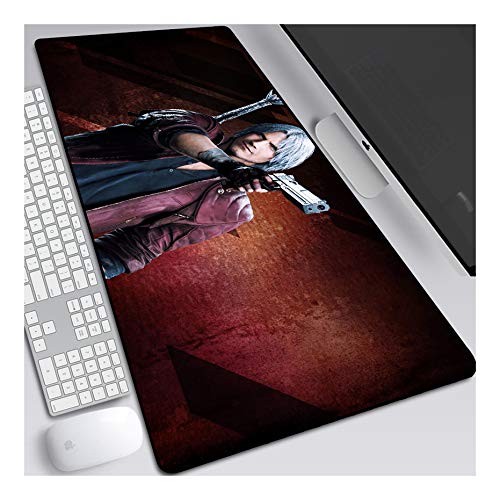 ITBT Devil May Cry 5 Anime Alfombrillas de Ratón - Gaming Mousepad 700x300mm, 3mm Base de Goma Antideslizante, Superfície con Textura Especial, Compatible con ratón láser y óptico, para PC y Laptop,A