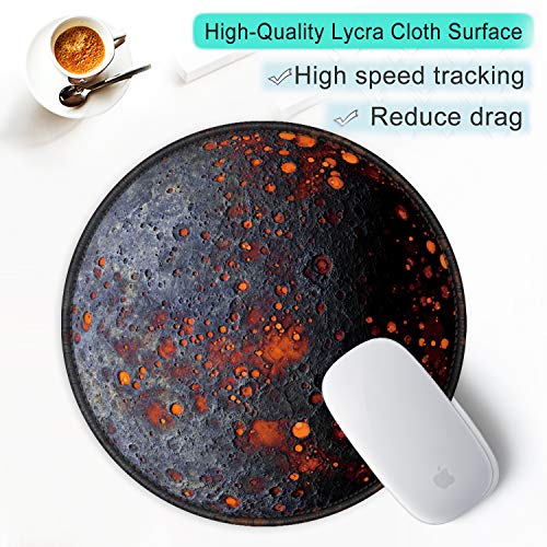 ITNRSIIET Alfombrilla Raton Gaming,Mouse Pad Impermeable，Almohadilla para Ratón Base de Goma Antideslizante，Mousepad Redonda,para Oficina PC Ordenador Jueg, Planeta alienígena