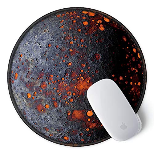 ITNRSIIET Alfombrilla Raton Gaming,Mouse Pad Impermeable，Almohadilla para Ratón Base de Goma Antideslizante，Mousepad Redonda,para Oficina PC Ordenador Jueg, Planeta alienígena