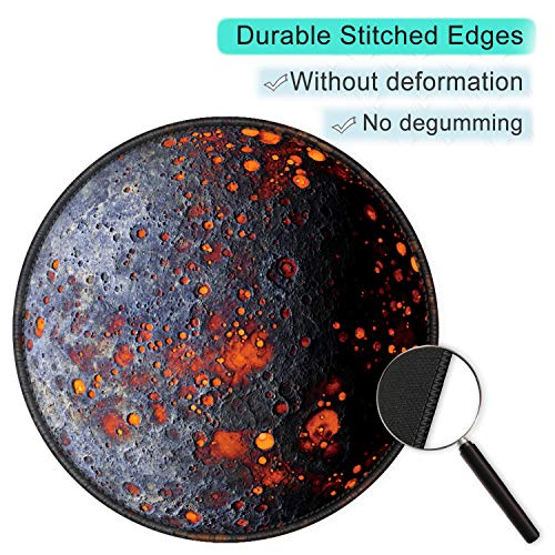 ITNRSIIET Alfombrilla Raton Gaming,Mouse Pad Impermeable，Almohadilla para Ratón Base de Goma Antideslizante，Mousepad Redonda,para Oficina PC Ordenador Jueg, Planeta alienígena