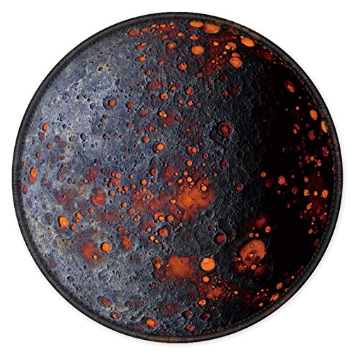 ITNRSIIET Alfombrilla Raton Gaming,Mouse Pad Impermeable，Almohadilla para Ratón Base de Goma Antideslizante，Mousepad Redonda,para Oficina PC Ordenador Jueg, Planeta alienígena