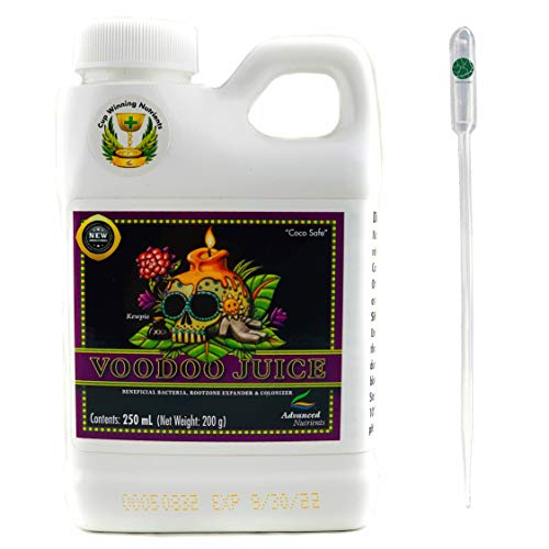 IVORYS-GARDEN Advanced Nutrients Voodoo Juice Fertilizante hidropónico de 250 ml Fertilizante hidropónico + pipeta dosificadora de 3 ml