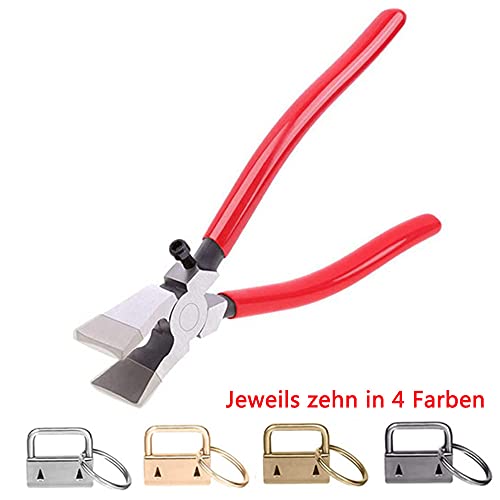 IWILCS 40 Pcs Hardware de Llavero Clips de Cola Llave Fob Hardware de Muñeca con Pinzas Para Llaveros Personalizados, Maletas y Bolsos