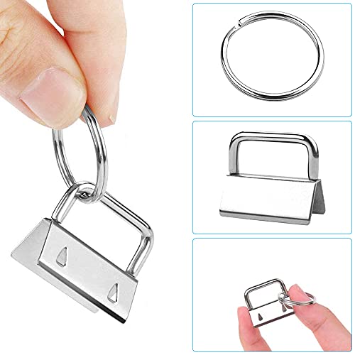 IWILCS 40 Pcs Hardware de Llavero Clips de Cola Llave Fob Hardware de Muñeca con Pinzas Para Llaveros Personalizados, Maletas y Bolsos