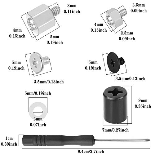 Iyowei Kit de Tornillos para Computadora PC Tornillo SSD M2, Tornillos para Ordenador SSD con Destornillador, Tornillos para Montar Placa Base SSD para Placa Base de ASUS (26 piezas)