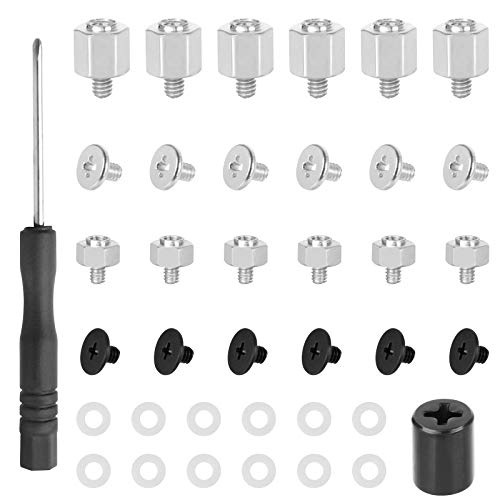 Iyowei Kit de Tornillos para Computadora PC Tornillo SSD M2, Tornillos para Ordenador SSD con Destornillador, Tornillos para Montar Placa Base SSD para Placa Base de ASUS (26 piezas)