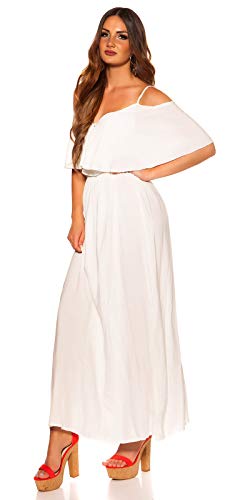 J STARS - Vestido de Verano para Mujer, Viscosa Beige Talla única