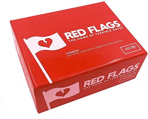 Jack Dire - Juego de cartas Red Flags, el divertido juego de las citas terribles, ideal para fiestas, para adultos, de 3 a 10 jugadores, del creador de Superfight