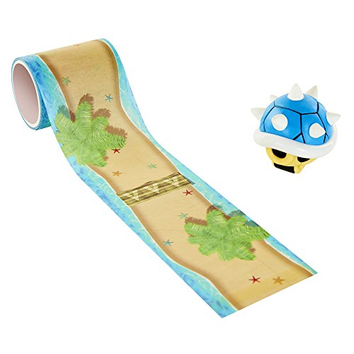 Jakks Pacific Nintento-Surtido Figuras Mini Coches Mario Kart Con Cinta Adeshiva-Spiny Shell, multicolor, 6 cm (57740)