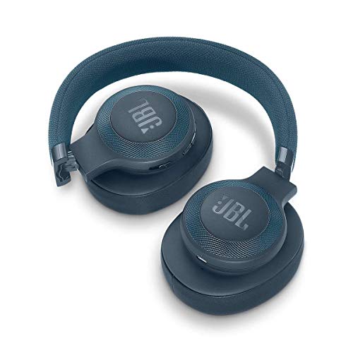 JBL E65 BTNC - Auriculares inalámbricos con Bluetooth y cancelación de ruido activa, botón como control remoto incorporado, sonido JBL, azul