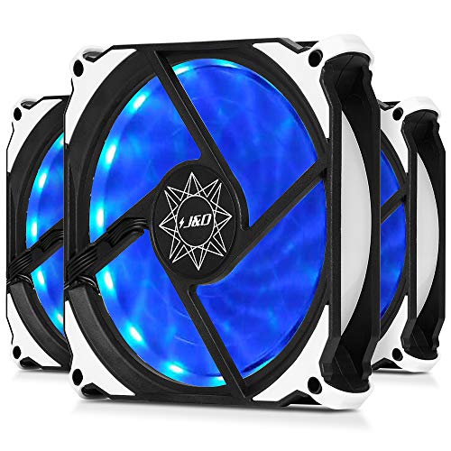 J&D 3 Paquetes RGB Ventilador PC, 12V 4 Pin Paquete Silencioso Triple 120mm Caja Kit de Ventilador con Control Inteligente de Iluminación Direccionable RGB PWM para Motherboard Sync/PC Caja