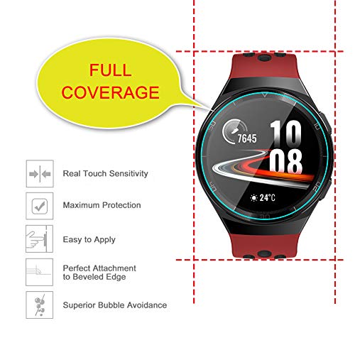 J&D Compatible para Huawei Watch GT 2e 46mm Protector de Pantalla (No de Vidrio), 3-Pack [Cobertura Completa] [Anti-Rasguños] HD Claro Película de TPU Protector de Pantalla para Watch GT 2e 46mm