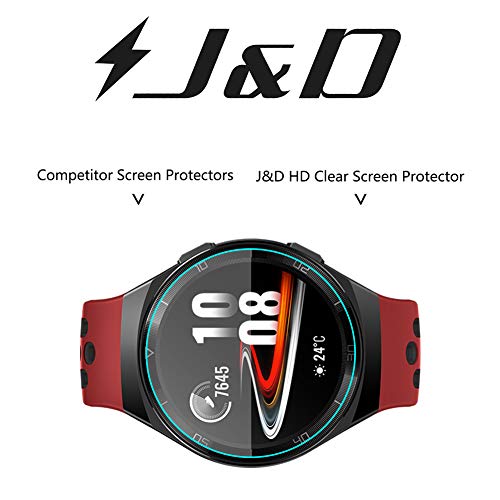 J&D Compatible para Huawei Watch GT 2e 46mm Protector de Pantalla (No de Vidrio), 3-Pack [Cobertura Completa] [Anti-Rasguños] HD Claro Película de TPU Protector de Pantalla para Watch GT 2e 46mm