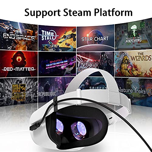 JeoPoom Oculus Quest 2 Link Cable USB C, Oculus Link Cable de 16 Pies/5 Metros, Transferencia de Datos de Alta Velocidad Cable USB 3.2 Gen 1 Tipo C Compatible con Oculus Quest 1 y Quest 2 a una PC