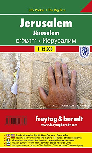 Jerusalem City Pocket 1:12.500 plastificado: Stadskaart 1:12 500 / 1:9 000: PL 506 (City Pocket + The Big Five)