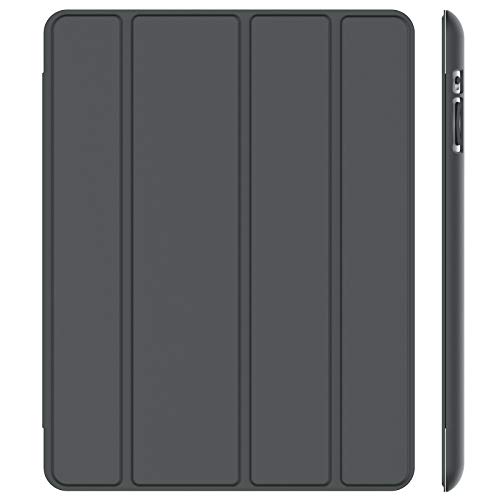 JETech Funda Compatible con iPad 4, iPad 3 y iPad 2, Carcasa con Soporte Función, Auto-Sueño/Estela (Gris Oscuro)