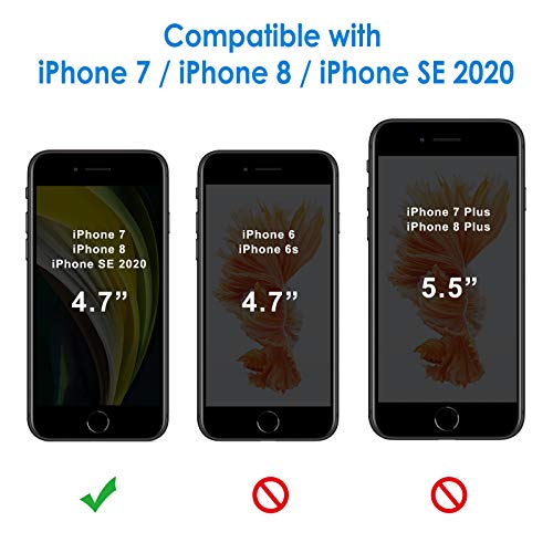 JETech Funda Compatible iPhone SE 2020, iPhone 8 y iPhone 7, Anti- Choques y Anti- Arañazos (HD Clara)