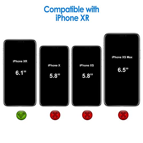 JETech Funda Compatible iPhone XR 6,1", Carcasa Absorción de Impacto (Transparente)