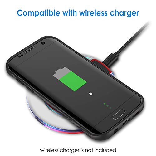 JETech Funda Slim Compatible con Samsung Galaxy S7 Edge, Carcasa Teléfono Delgado con Absorción de Impacto y Diseño de Fibra de Carbón (Negro)