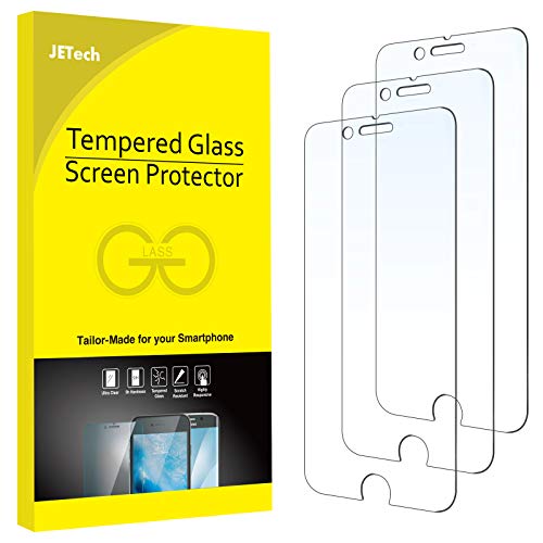 JETech Protector de Pantalla Compatible con iPhone SE 2020, iPhone 8, iPhone 7, iPhone 6s, iPhone 6, Cristal Vidrio Templado, 3 Unidades