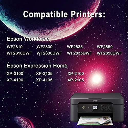 Jetingo 603 XL Reemplazo para Epson 603XL Cartuchos de Tinta Compatiable con Epson Expression Home XP-2100 XP-2105 XP-3100 XP-3105 XP-4100 XP-4105, Workforce WF-2810 WF-2830 WF-2835 WF-2850 (5P)