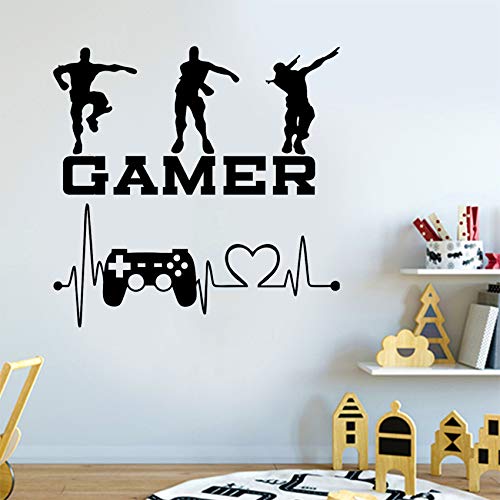 JIABEIUS Pegatinas de pared para sala de juegos de niño, controlador de juego, vinilo para pared, para la familia, niños, sala de juegos, decoración de pared