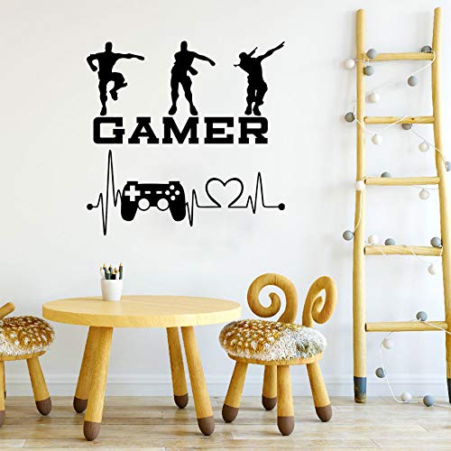 JIABEIUS Pegatinas de pared para sala de juegos de niño, controlador de juego, vinilo para pared, para la familia, niños, sala de juegos, decoración de pared