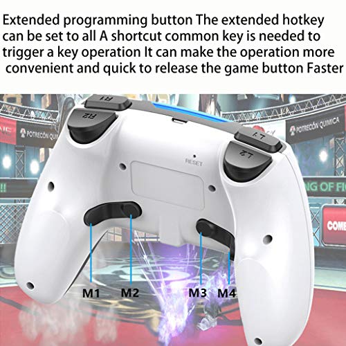 JIACUO Joystick inalámbrico Bluetooth PS4 Controlador inalámbrico para Soy Playstatin 4 Gamepad inalámbrico Apto para PS4 / PC/Androd Phs