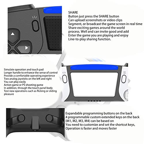 JIACUO Joystick inalámbrico Bluetooth PS4 Controlador inalámbrico para Soy Playstatin 4 Gamepad inalámbrico Apto para PS4 / PC/Androd Phs
