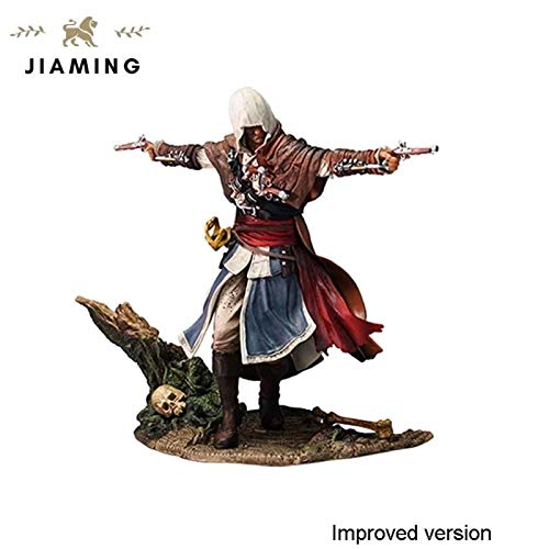 Jiaming Credo IV Bandera Negro Edward Kenway Assassins Creed Pirata PVC Figura Modelo Regalo (versión Boxless) - Alto 11.02 Inchese