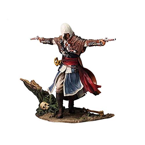 Jiaming Credo IV Bandera Negro Edward Kenway Assassins Creed Pirata PVC Figura Modelo Regalo (versión Boxless) - Alto 11.02 Inchese