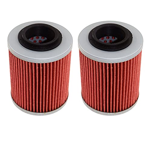 JINGHUI PENGSTOR Ajuste para Can-Am ATV 400 450 500 570 650 800 800R 850 1000 Outlander H.O.MAX EFI x XT Renegade Filtro de Aceite de Motocicleta (Color : 2 PC)