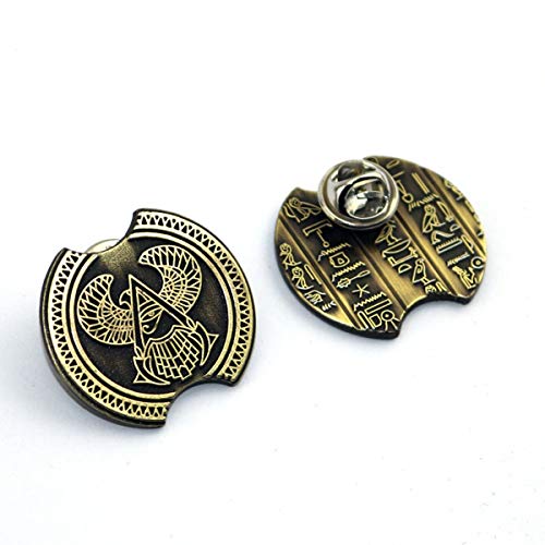 JiuErDP Credo del Juego Assassins Alrededor Conner Origen Águila Logo Insignia Broche de Origen Xiaoxiong Cine de Animación Broches y alfileres (Color : A)