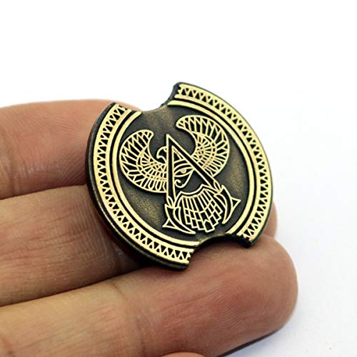 JiuErDP Credo del Juego Assassins Alrededor Conner Origen Águila Logo Insignia Broche de Origen Xiaoxiong Cine de Animación Broches y alfileres (Color : A)