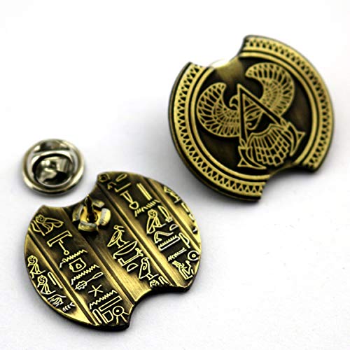 JiuErDP Credo del Juego Assassins Alrededor Conner Origen Águila Logo Insignia Broche de Origen Xiaoxiong Cine de Animación Broches y alfileres (Color : A)