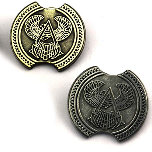 JiuErDP Credo del Juego Assassins Alrededor Conner Origen Águila Logo Insignia Broche de Origen Xiaoxiong Cine de Animación Broches y alfileres (Color : A)
