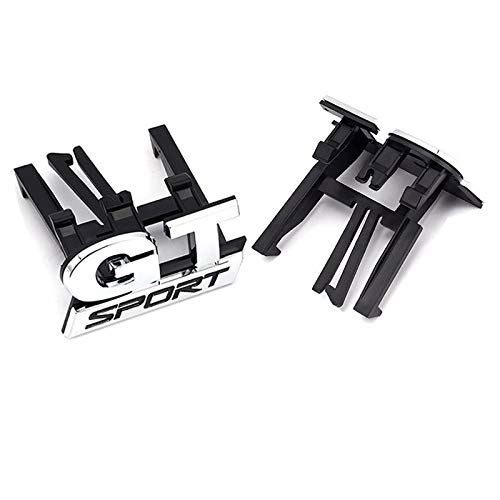 JIUHE Abdominales Cromo Deporte GT Pegatina del Coche Frontal Capucha Grúa Insignia Emblema Calcomanías for Volkswagen VW Polo Golf Passat B5 TOURAN Bora GT Parrilla (Color Name : GT Sport Grill)