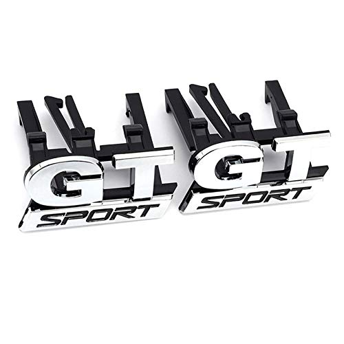 JIUHE Abdominales Cromo Deporte GT Pegatina del Coche Frontal Capucha Grúa Insignia Emblema Calcomanías for Volkswagen VW Polo Golf Passat B5 TOURAN Bora GT Parrilla (Color Name : GT Sport Grill)