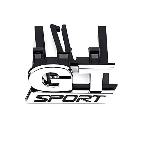 JIUHE Abdominales Cromo Deporte GT Pegatina del Coche Frontal Capucha Grúa Insignia Emblema Calcomanías for Volkswagen VW Polo Golf Passat B5 TOURAN Bora GT Parrilla (Color Name : GT Sport Grill)