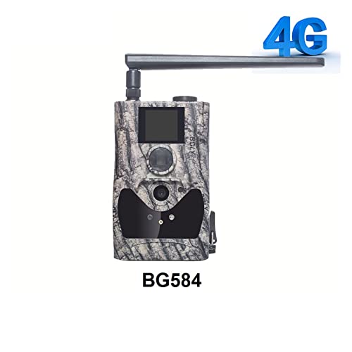 JJXX-BZ Cámara de vigilancia de Animales 4G Wireless Wildlife Trail Cameras Cloud Service Support 2 4MP Invisible Night Vision 90ft Suena Grabación Game Call Photo Traps Vigilancia ecológica
