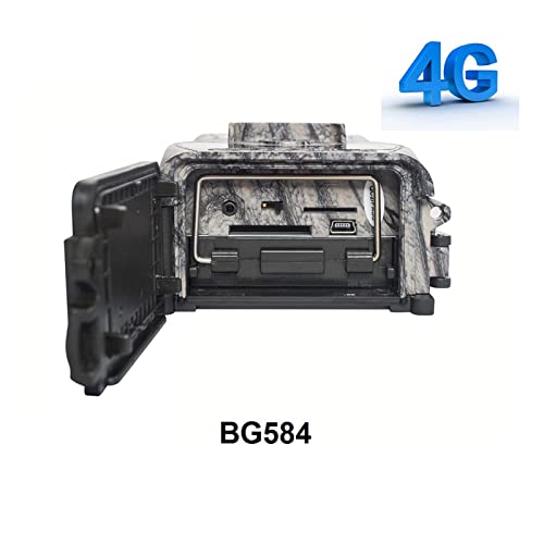 JJXX-BZ Cámara de vigilancia de Animales 4G Wireless Wildlife Trail Cameras Cloud Service Support 2 4MP Invisible Night Vision 90ft Suena Grabación Game Call Photo Traps Vigilancia ecológica