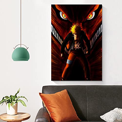 JKLM Naruto Shippuuden Kyuubi - Póster decorativo en lienzo para pared, 30 x 45 cm