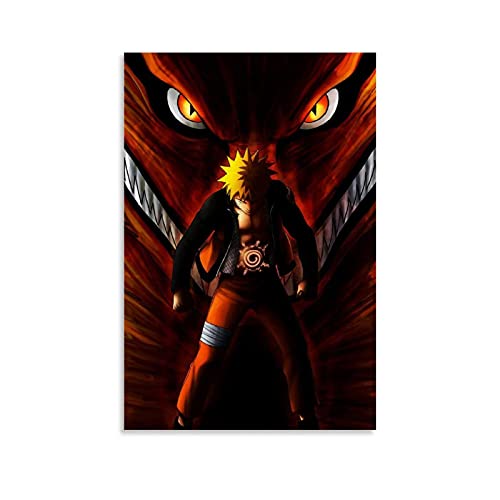 JKLM Naruto Shippuuden Kyuubi - Póster decorativo en lienzo para pared, 30 x 45 cm