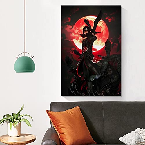 JKLM Póster decorativo de anime Naruto Uchiha Itachi con impresiones decorativas en lienzo para pared o dormitorio, 20 x 30 cm