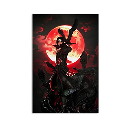 JKLM Póster decorativo de anime Naruto Uchiha Itachi con impresiones decorativas en lienzo para pared o dormitorio, 20 x 30 cm