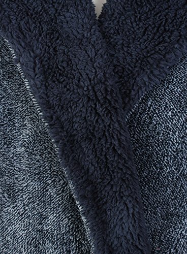 John Christian Bata Polar térmica Super Suave con Capucha – Azul Marino (M)