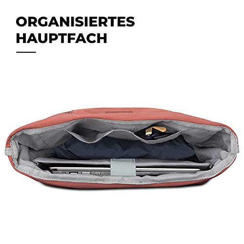 Johnny Urban Mochila Mujer y Hombre Roll Top Rojo Robin - Hecha de botellas PET Recicladas - Bolso Hombre y Mujer - Impermeable y Compartimento para Portátil