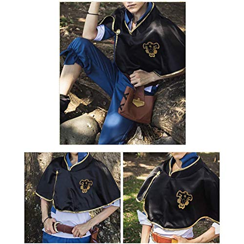 JOJO STYLE Black Clover Cosplay Disfraz Disfraces Cosplay Anime, Adulto Disfraz De Halloween Mini Manto (Longitud 31Cm / 12.2 Pulgadas)