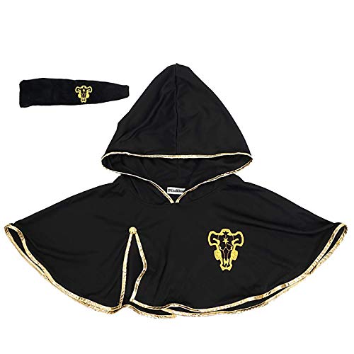 JOJO STYLE Black Clover Cosplay Disfraz Disfraces Cosplay Anime, Adulto Disfraz De Halloween Mini Manto (Longitud 31Cm / 12.2 Pulgadas)