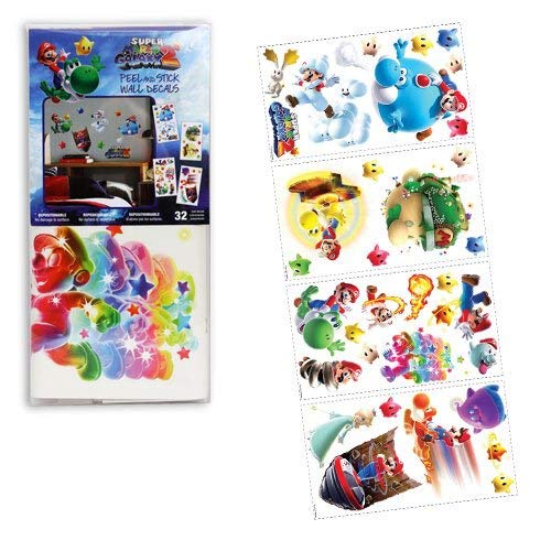 Jomoval Roommates - Adhesivo reposicionable para Pared, diseño de Super Mario Galaxy 2 Nintendo, Multicolor